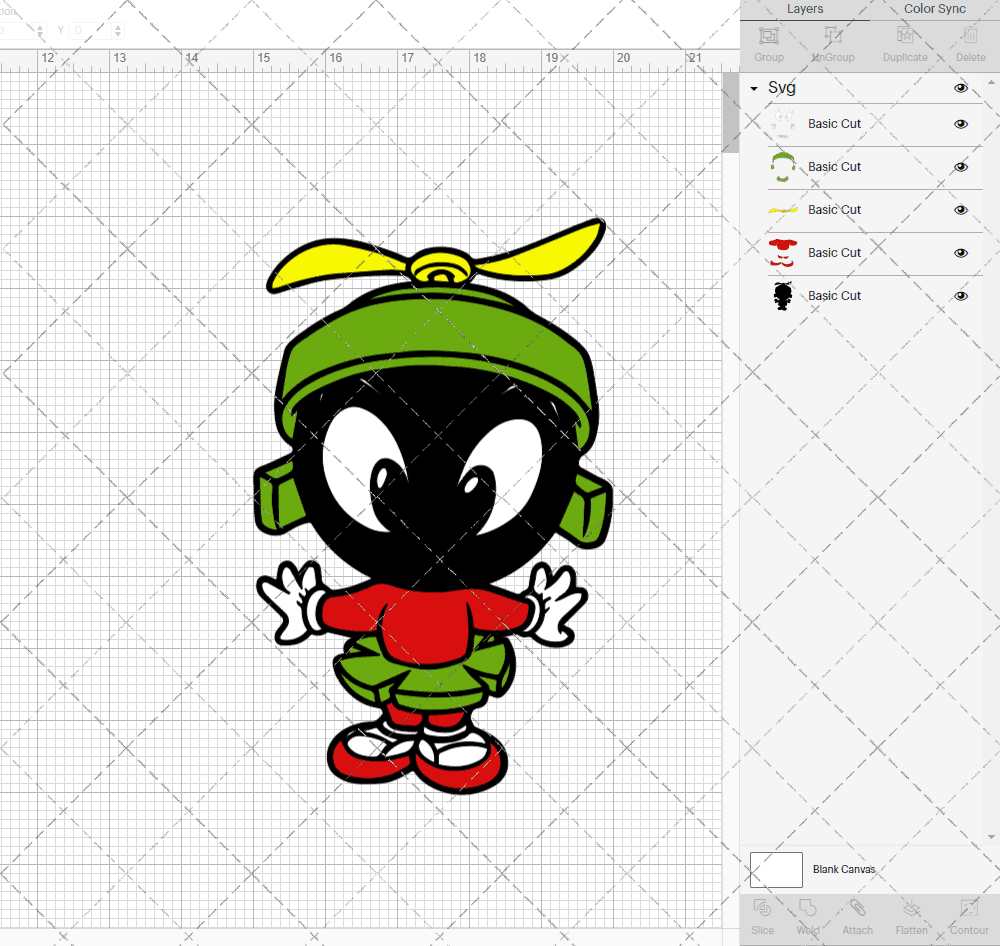 Marvin the Martian - Baby Looney Tunes, Svg, Dxf, Eps, Png - SvgShopArt
