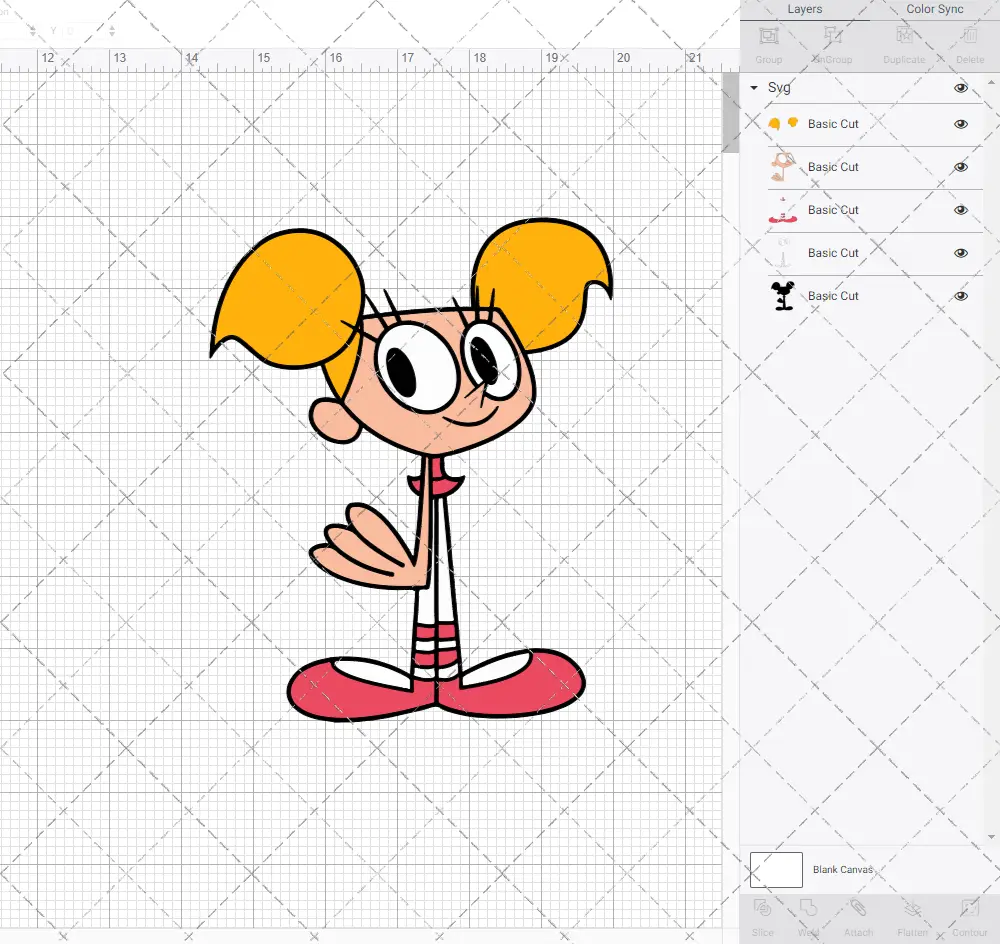 Dee Dee - Dexter's Laboratory, Svg, Dxf, Eps, Png - SvgShopArt