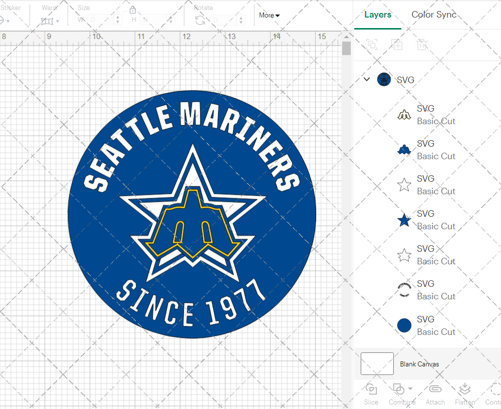 Seattle Mariners Circle 1981, Svg, Dxf, Eps, Png - SvgShopArt