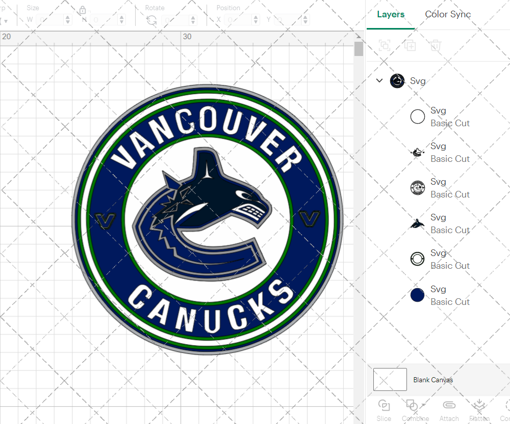 Vancouver Canucks Circle 2007 002, Svg, Dxf, Eps, Png - SvgShopArt