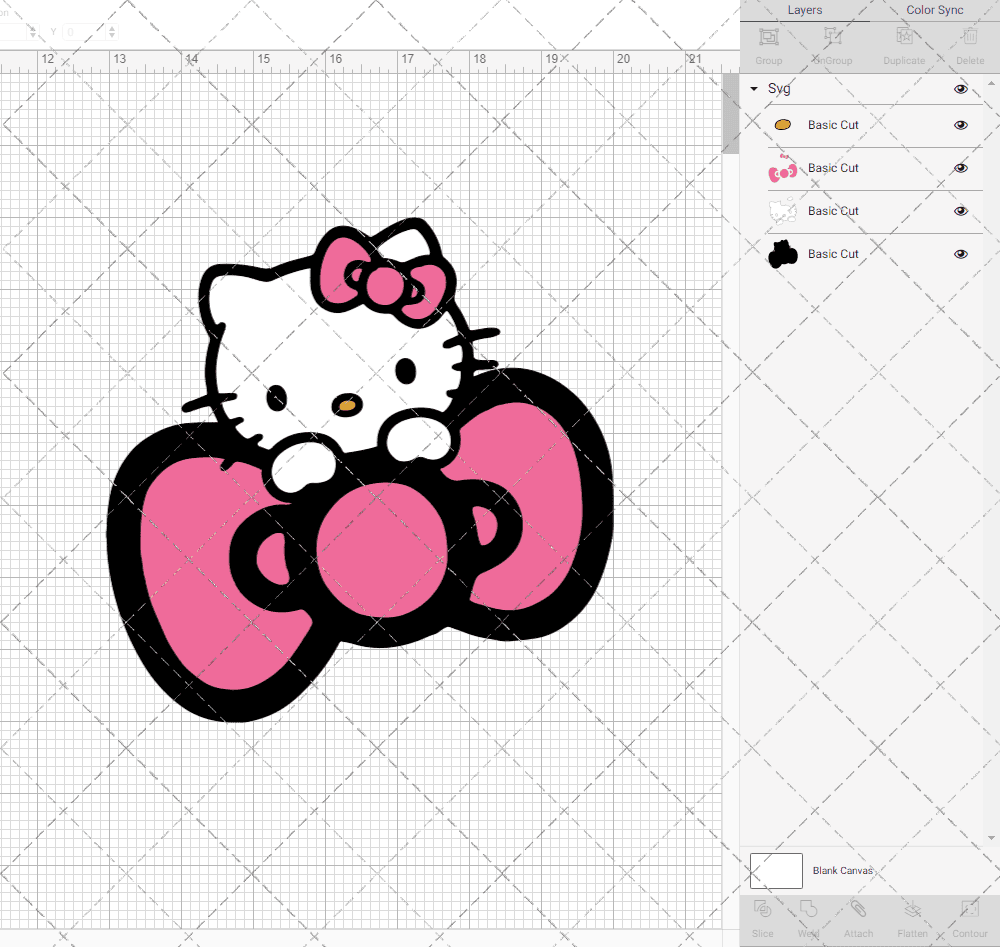 Hello Kitty - Sanrio 007, Svg, Dxf, Eps, Png - SvgShopArt
