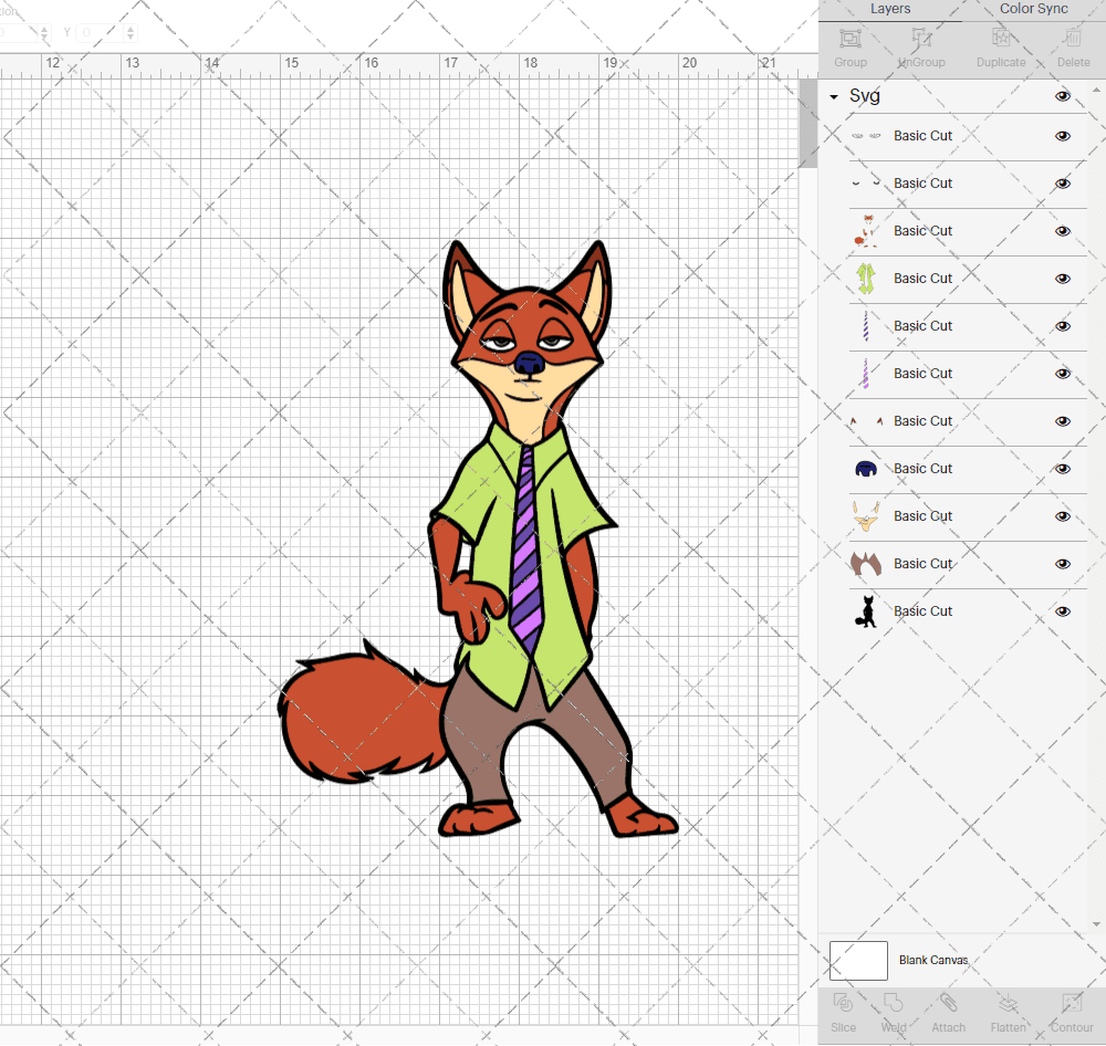 Nick Wilde - Zootopia, Svg, Dxf, Eps, Png - SvgShopArt