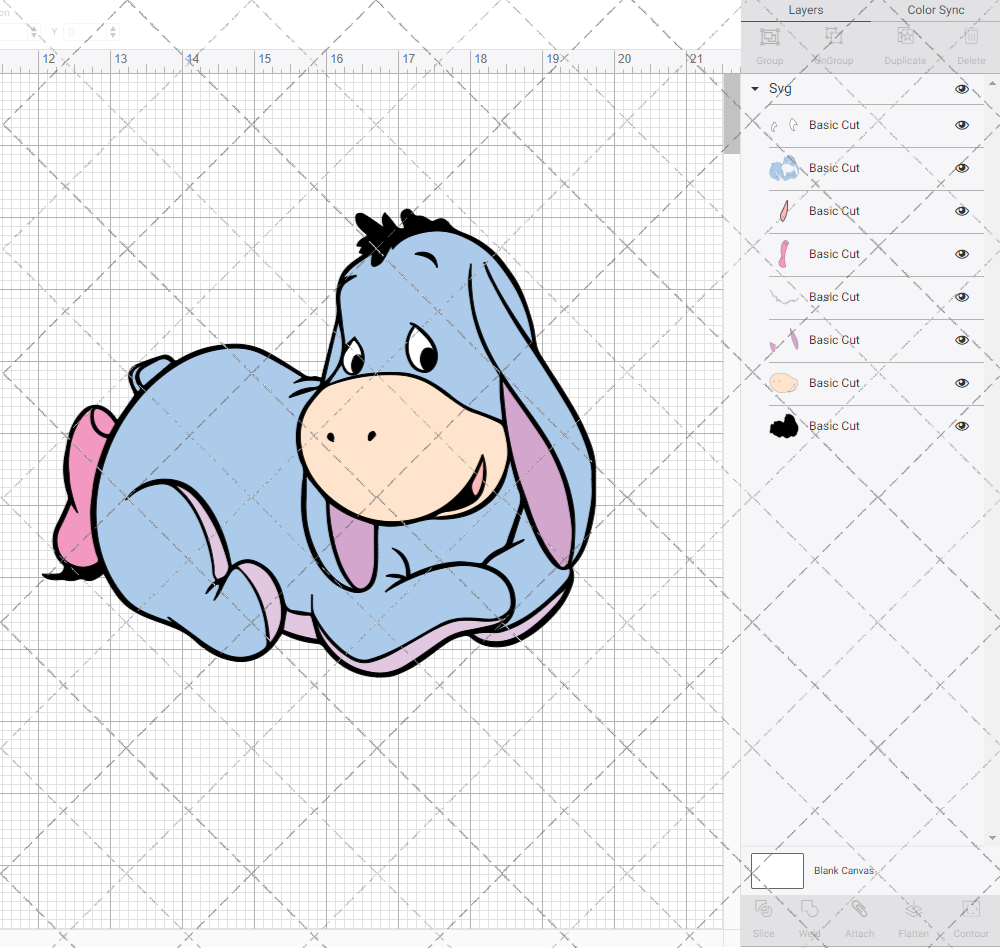 Baby Eeyore - Winnie The Pooh 003, Svg, Dxf, Eps, Png - SvgShopArt