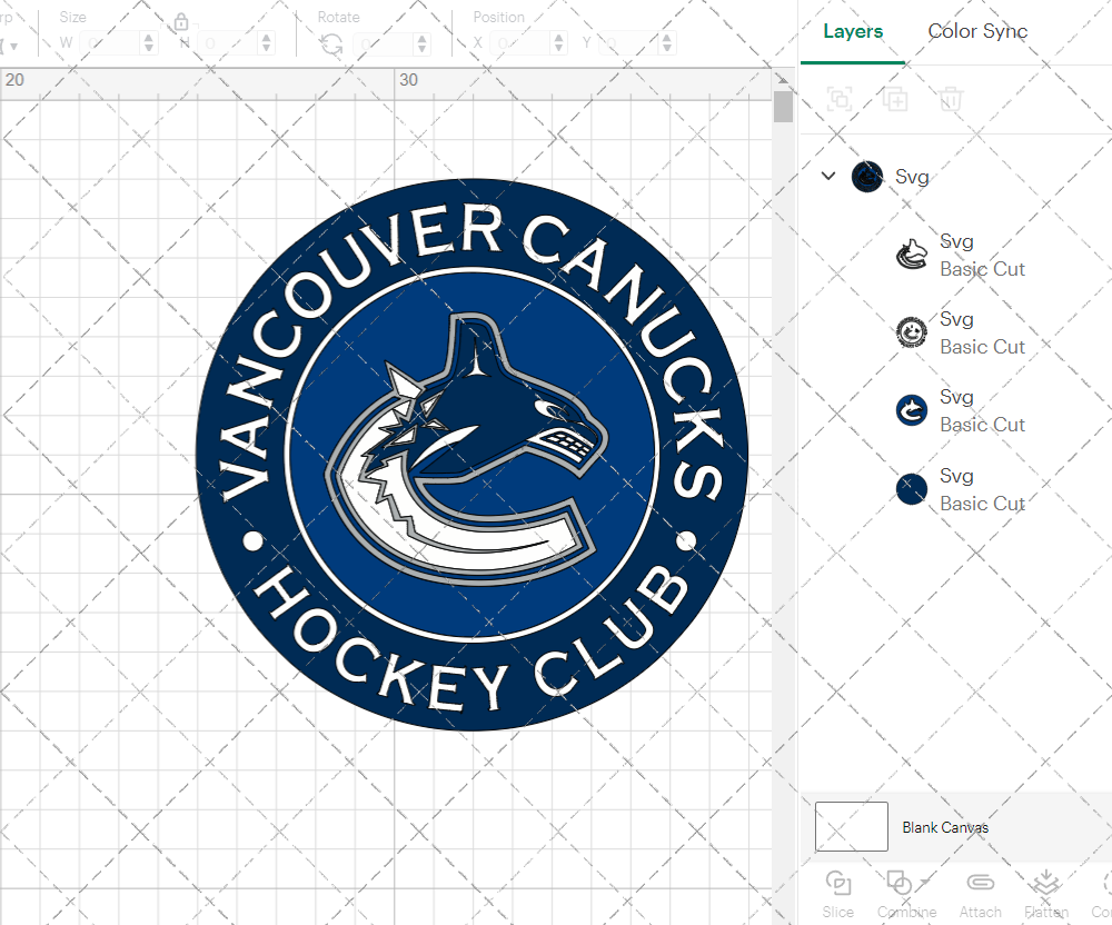 Vancouver Canucks Circle 2019, Svg, Dxf, Eps, Png - SvgShopArt