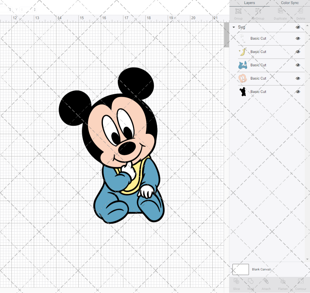 Baby Mickey Mouse 003, Svg, Dxf, Eps, Png - SvgShopArt