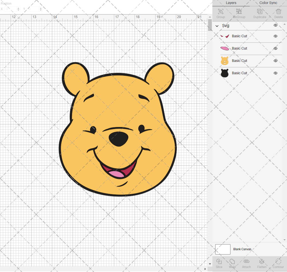 Winnie The Pooh 006, Svg, Dxf, Eps, Png - SvgShopArt