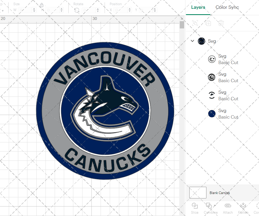 Vancouver Canucks Circle 2019 004, Svg, Dxf, Eps, Png - SvgShopArt