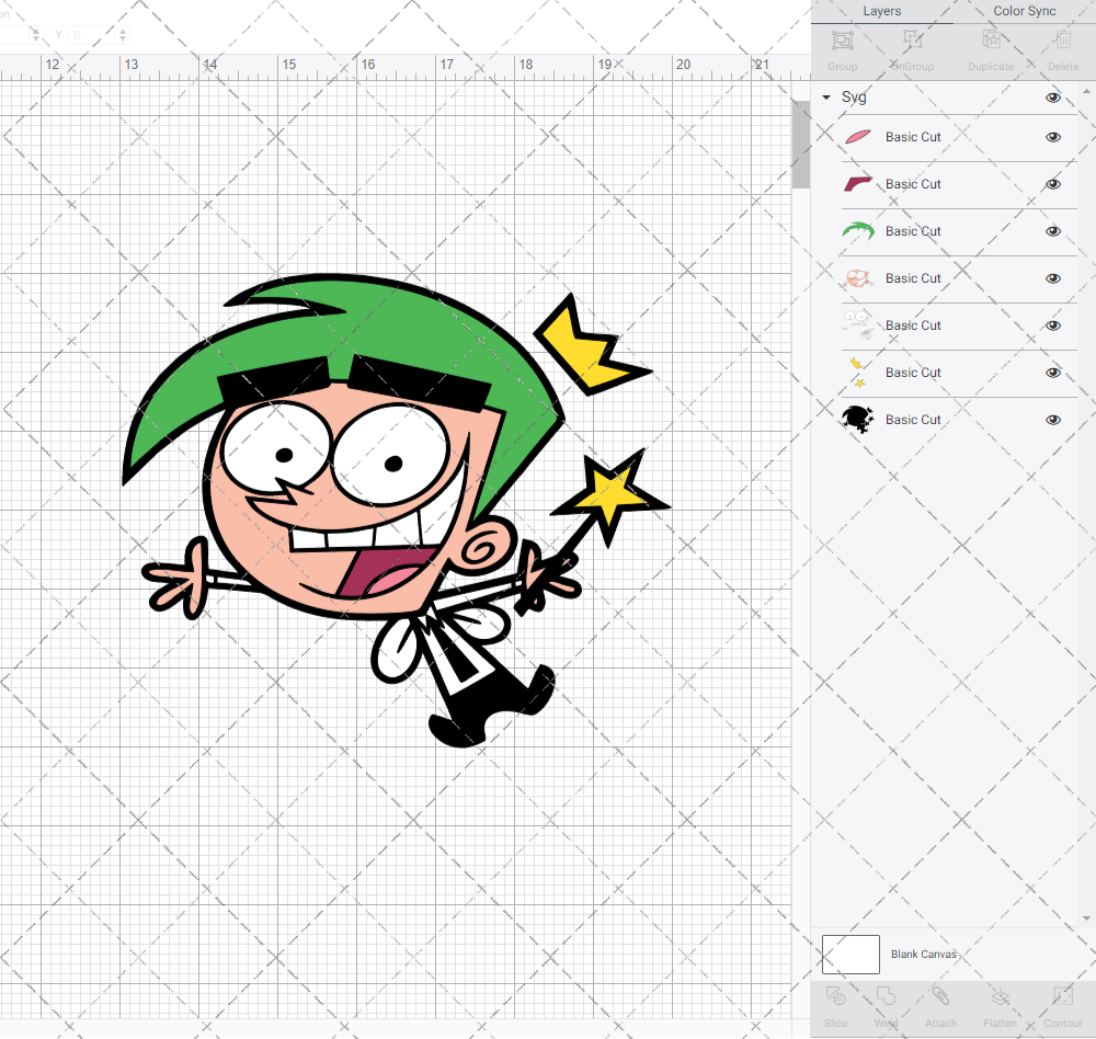 Cosmo - The Fairly Odd Parents, Svg, Dxf, Eps, Png - SvgShopArt