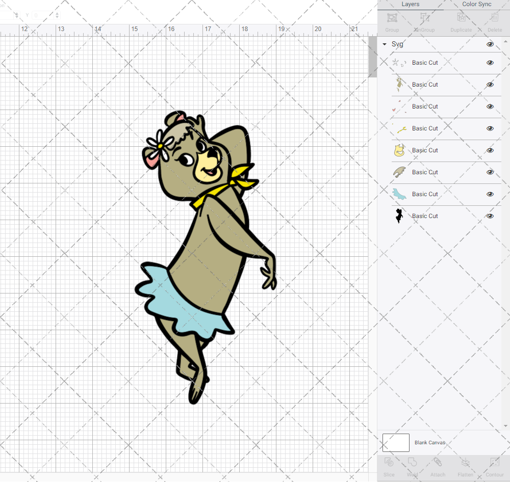 Cindy Bear - Yogi Bear, Svg, Dxf, Eps, Png - SvgShopArt