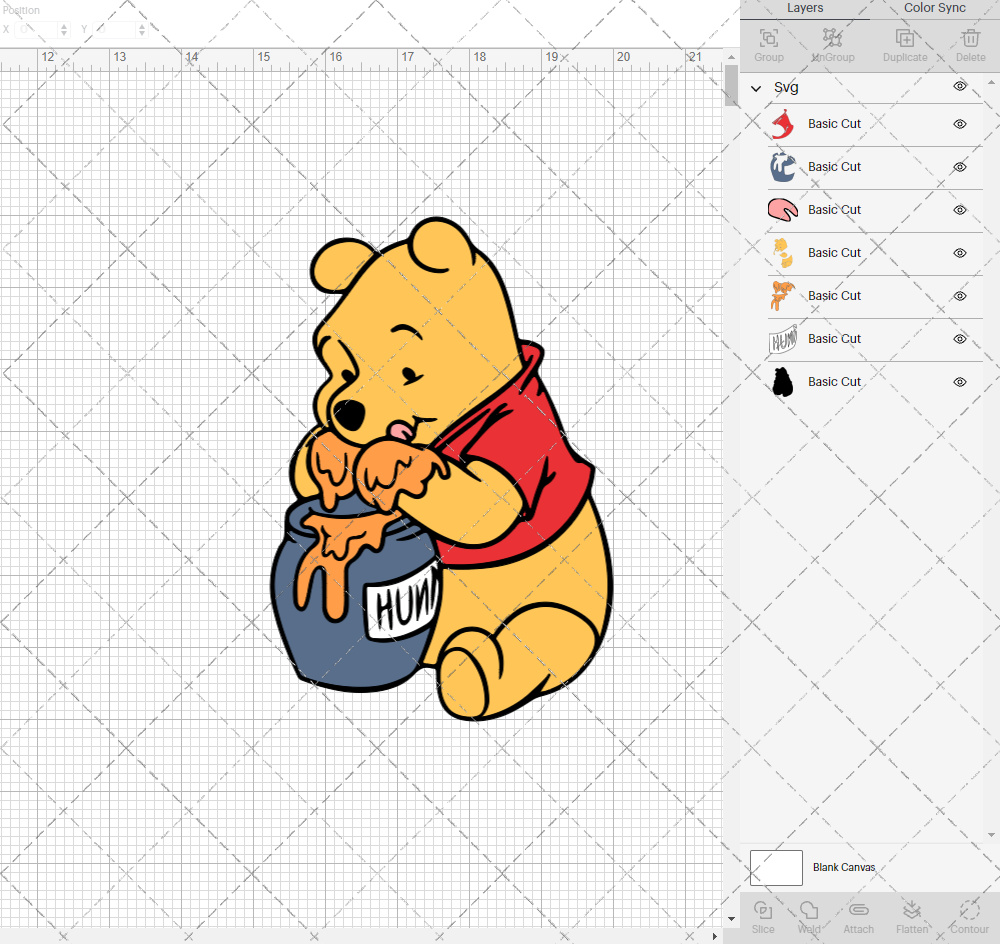 Winnie The Pooh 002, Svg, Dxf, Eps, Png - SvgShopArt