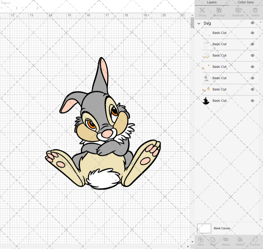 Thumper - Bambi 002, Svg, Dxf, Eps, Png - SvgShopArt