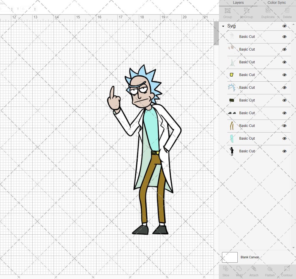 Rick - Rick and Morty 002, Svg, Dxf, Eps, Png - SvgShopArt