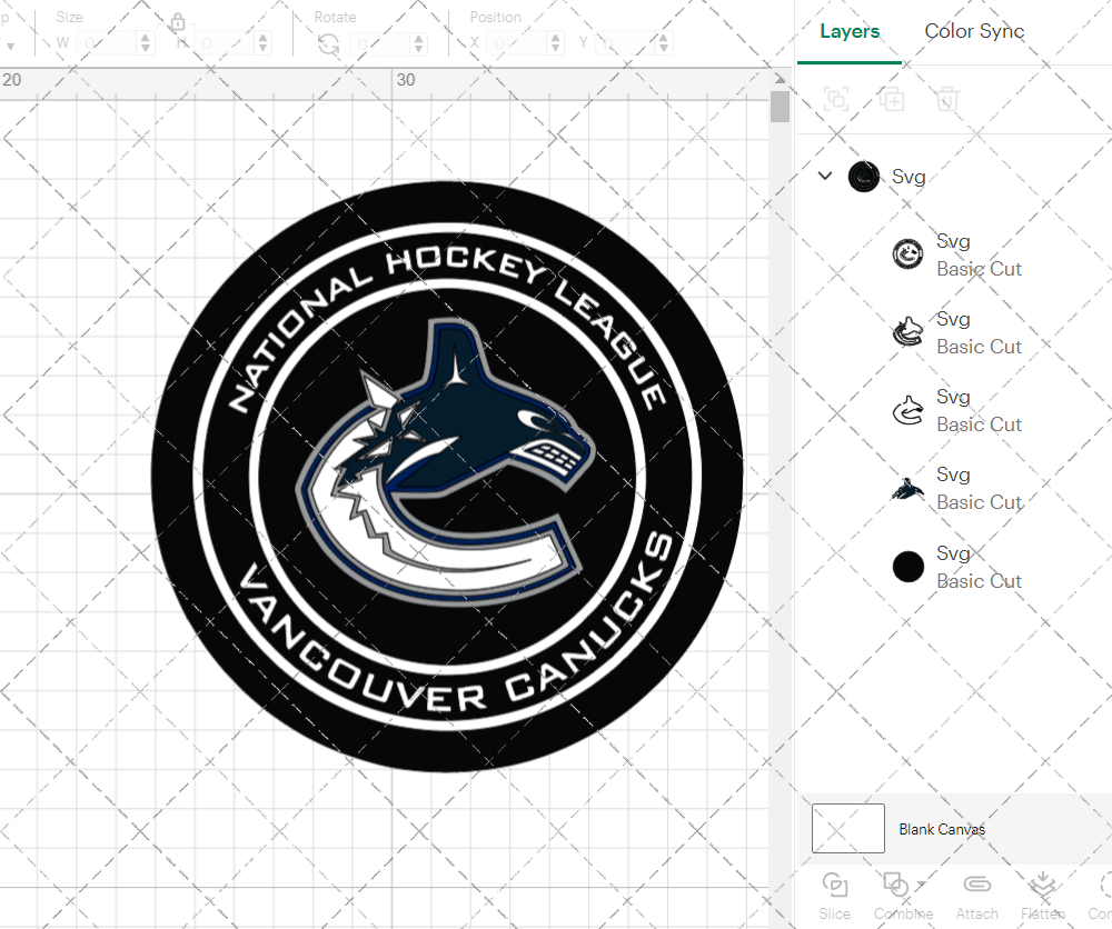 Vancouver Canucks Circle 2019 005, Svg, Dxf, Eps, Png - SvgShopArt