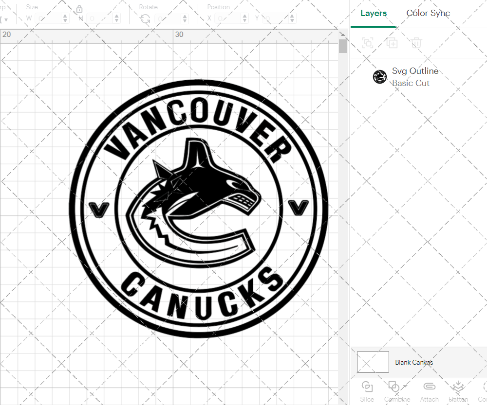 Vancouver Canucks Circle 2007 002, Svg, Dxf, Eps, Png - SvgShopArt