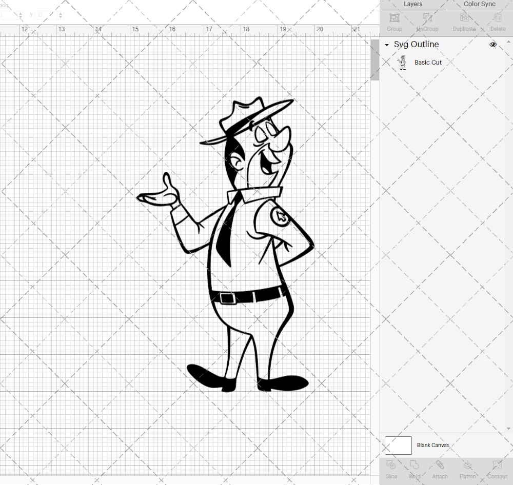 Ranger Smith - Yogi Bear, Svg, Dxf, Eps, Png - SvgShopArt