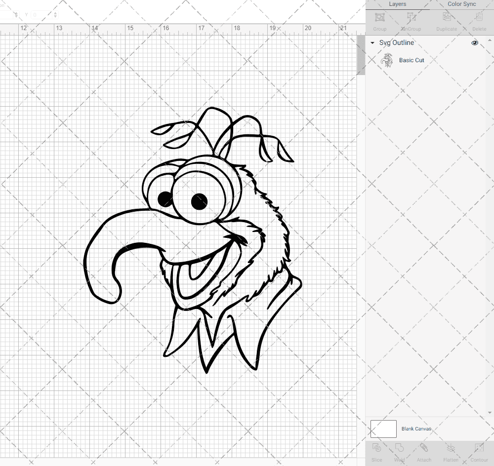 Gonzo - The Muppet, Svg, Dxf, Eps, Png - SvgShopArt