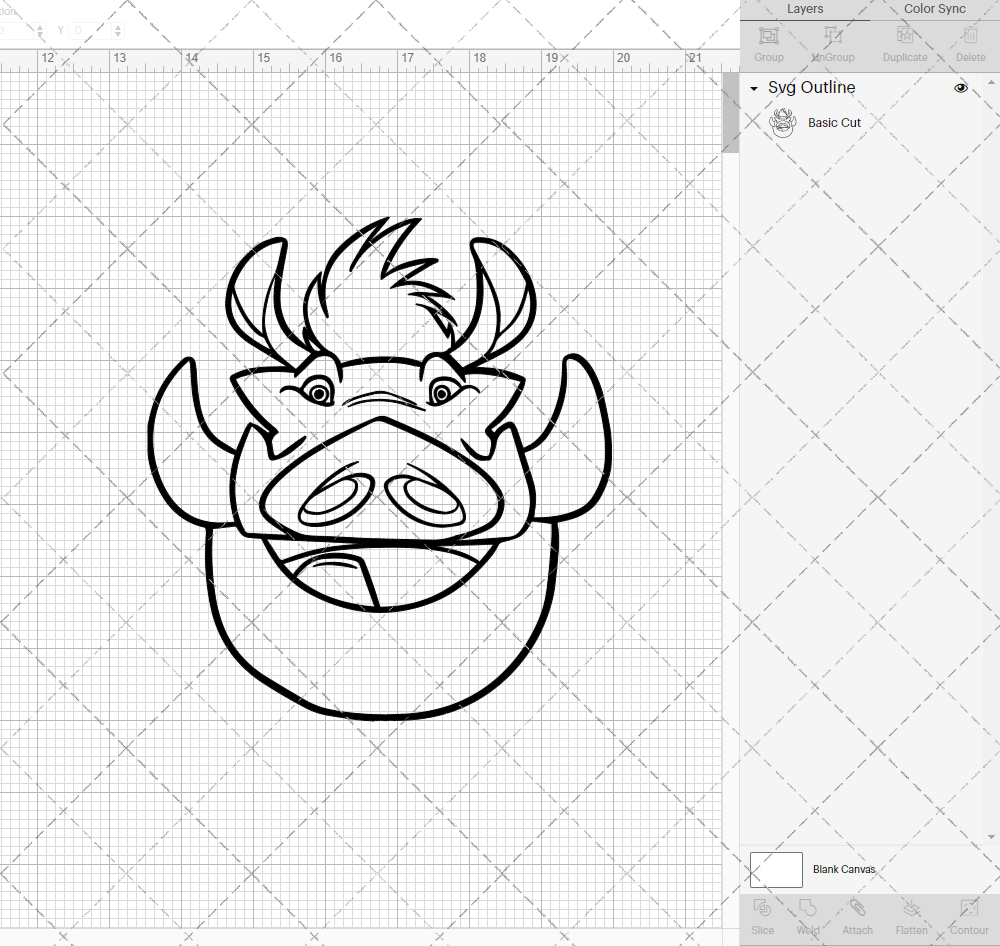 Pumbaa - The Lion King 002, Svg, Dxf, Eps, Png - SvgShopArt