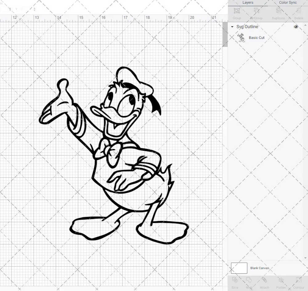 Donald Duck 003, Svg, Dxf, Eps, Png - SvgShopArt