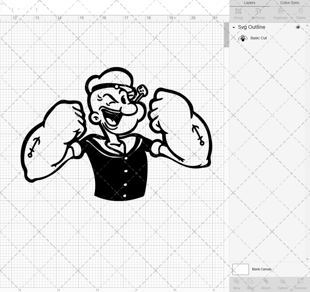 Popeye the Sailor Man 002, Svg, Dxf, Eps, Png - SvgShopArt