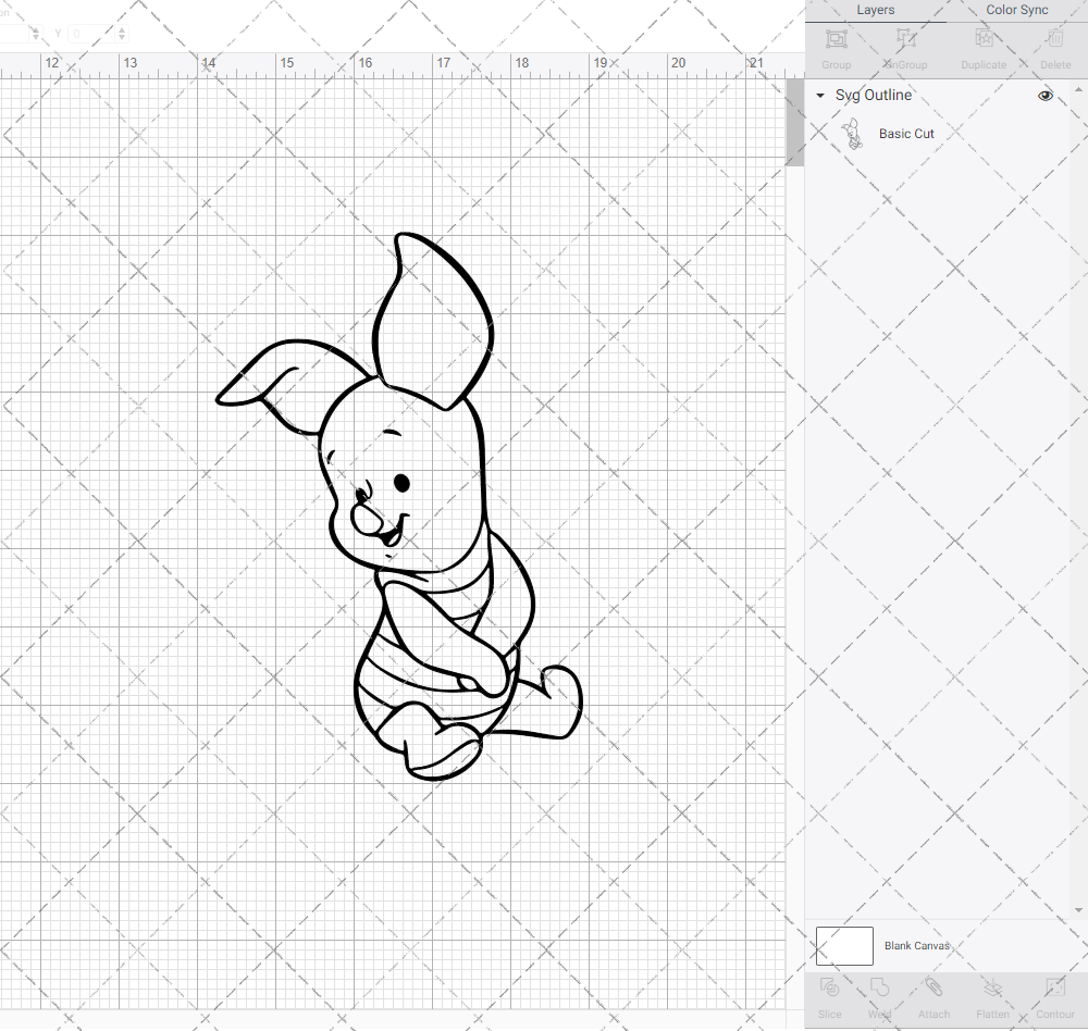 Baby Piglet - Winnie The Pooh 002, Svg, Dxf, Eps, Png - SvgShopArt