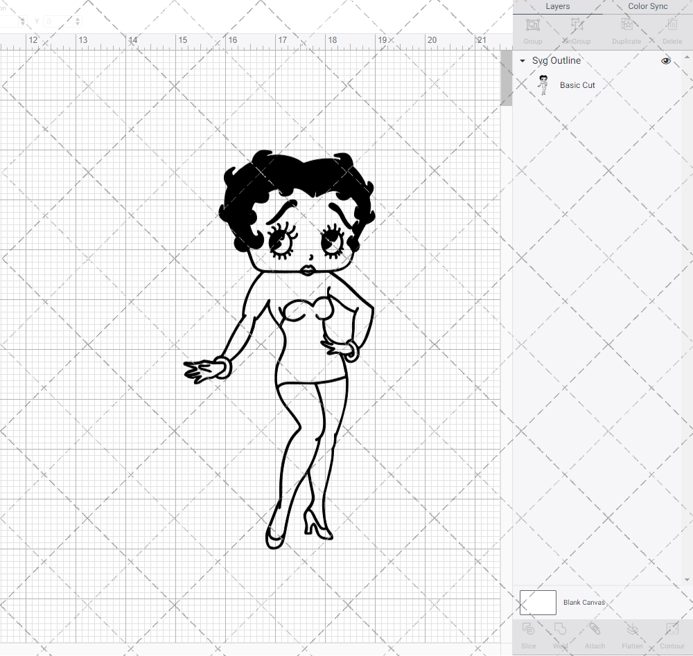 Betty Boop 005, Svg, Dxf, Eps, Png - SvgShopArt