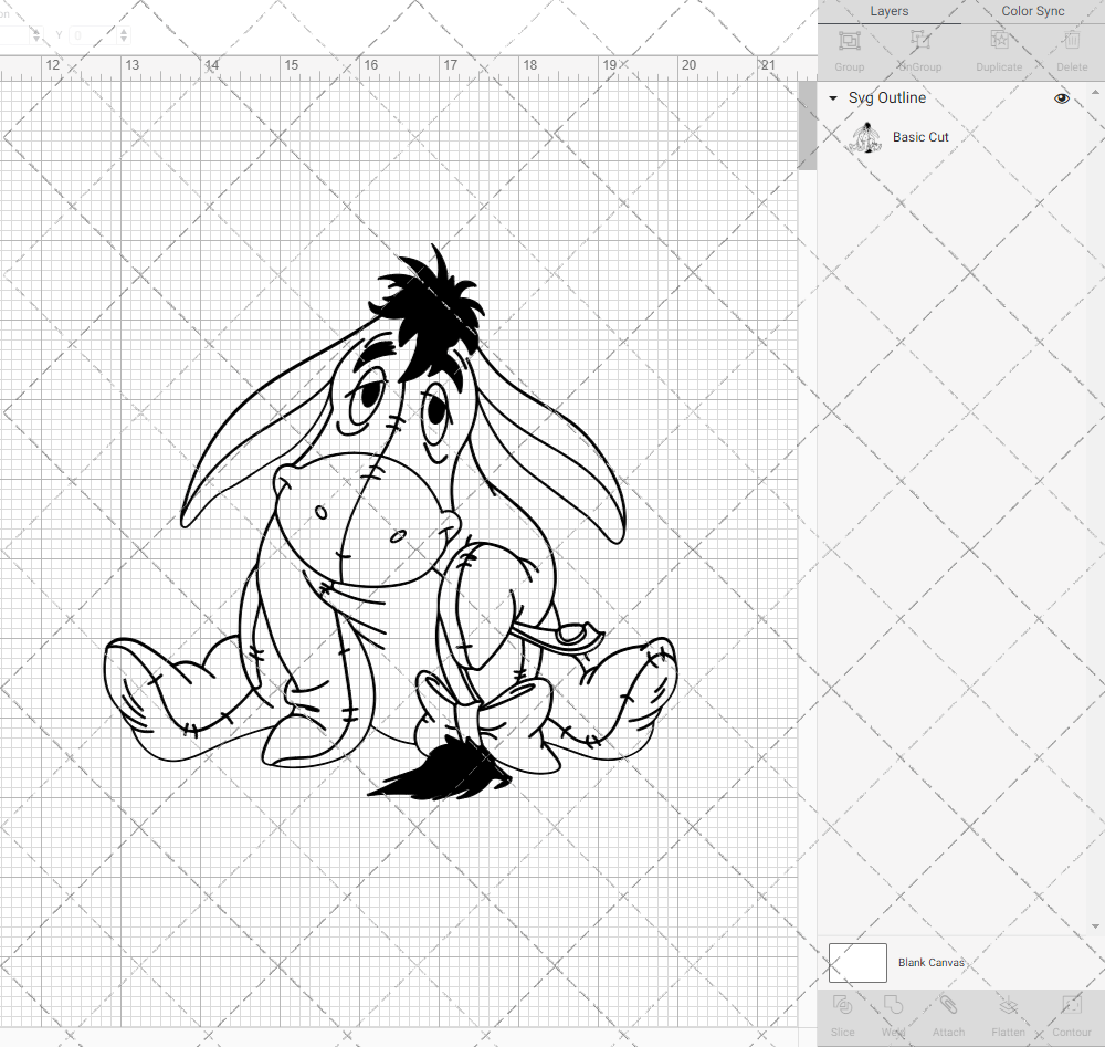 Eeyore - Winnie The Pooh 002, Svg, Dxf, Eps, Png - SvgShopArt