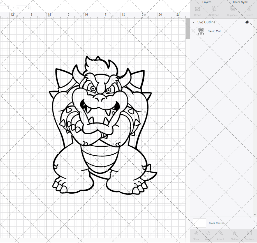 Bowser - Super Mario Bros 002, Svg, Dxf, Eps, Png - SvgShopArt