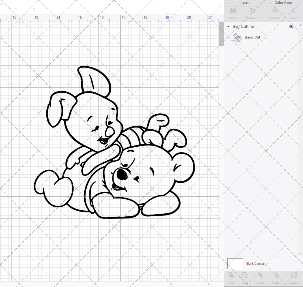 Baby Winnie and Piglet - Winnie The Pooh, Svg, Dxf, Eps, Png - SvgShopArt