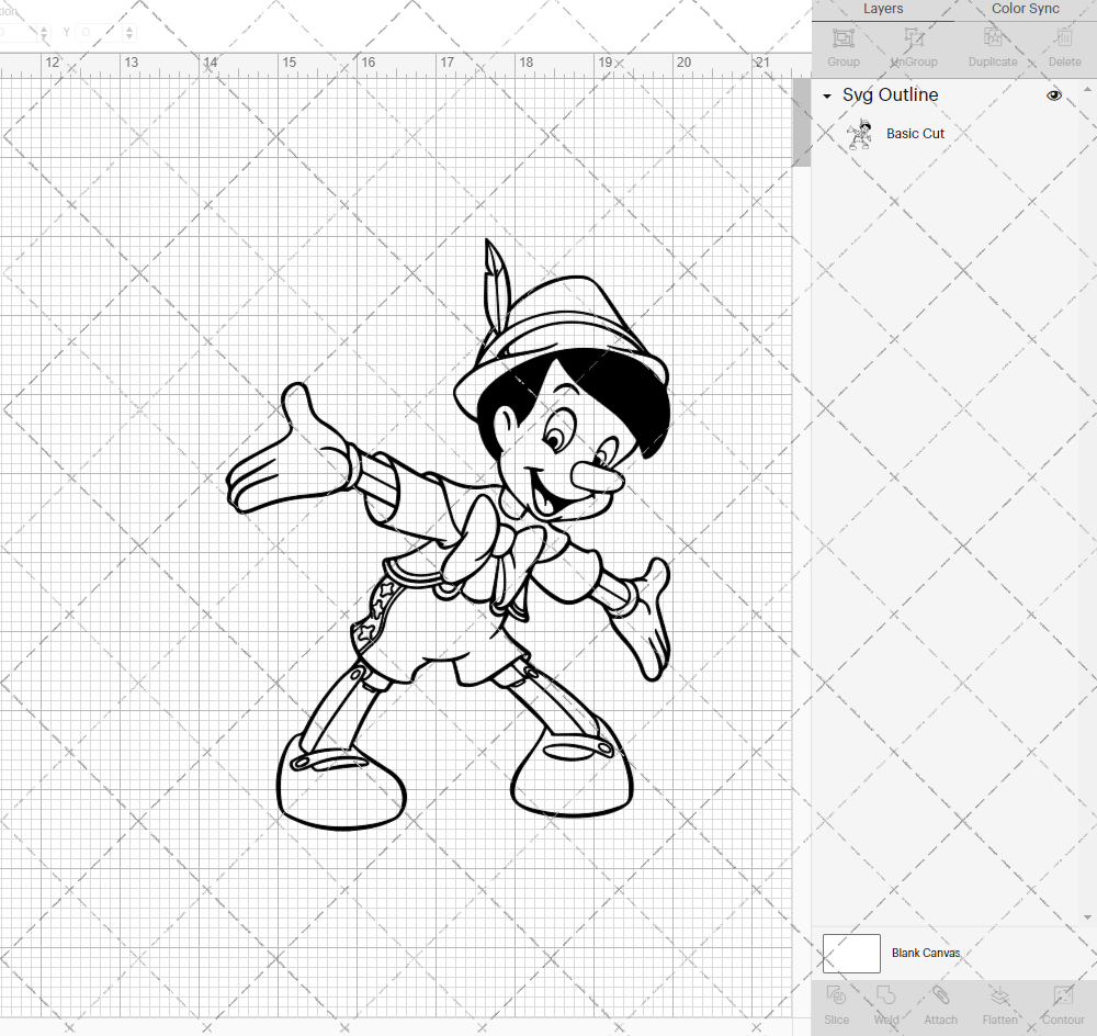 Pinocchio 002, Svg, Dxf, Eps, Png - SvgShopArt