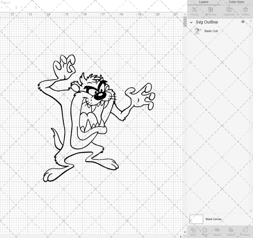 Tasmanian Devil - Looney Tunes 003, Svg, Dxf, Eps, Png - SvgShopArt