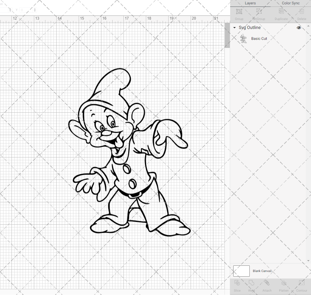 Dopey - Snow White, Svg, Dxf, Eps, Png - SvgShopArt