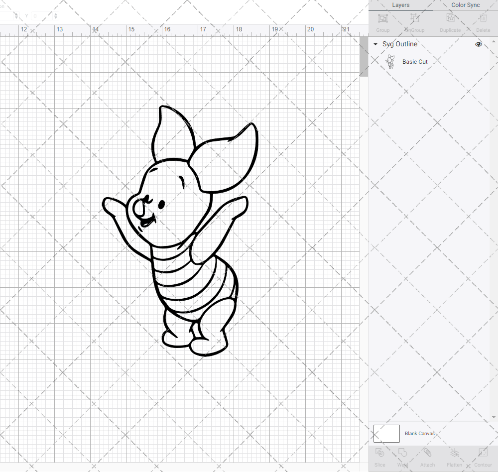 Baby Piglet - Winnie The Pooh 004, Svg, Dxf, Eps, Png - SvgShopArt