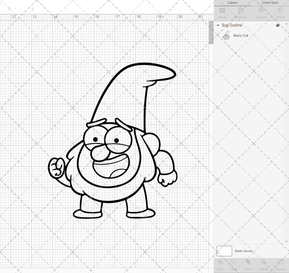 Jeff the Gnome - Gravity Falls, Svg, Dxf, Eps, Png - SvgShopArt