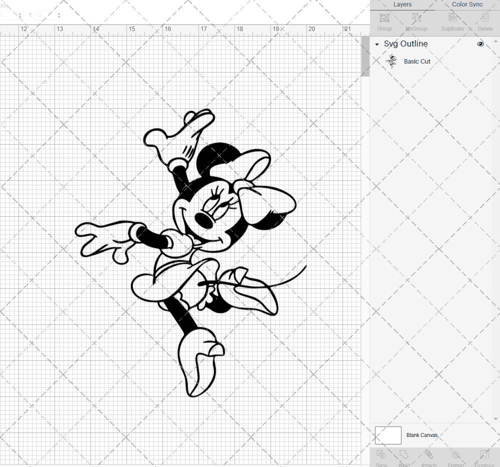 Minnie Mouse 005, Svg, Dxf, Eps, Png - SvgShopArt