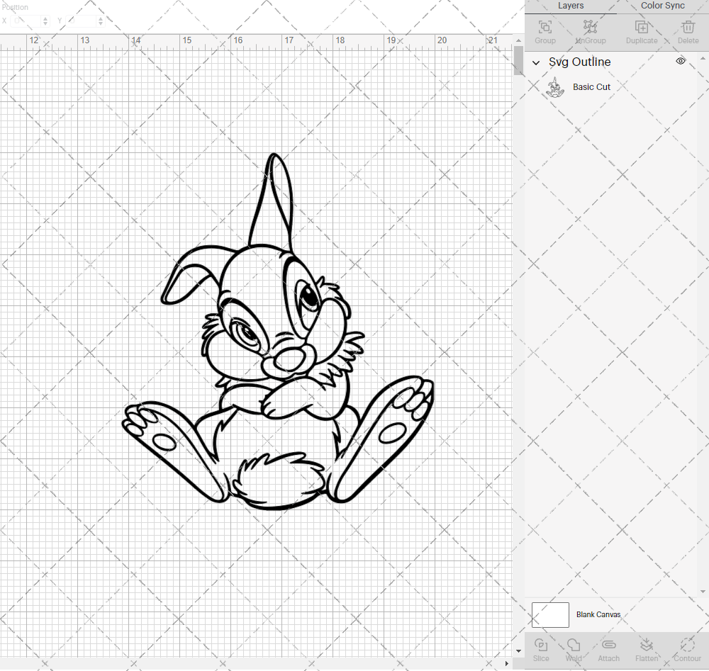 Thumper - Bambi 002, Svg, Dxf, Eps, Png - SvgShopArt