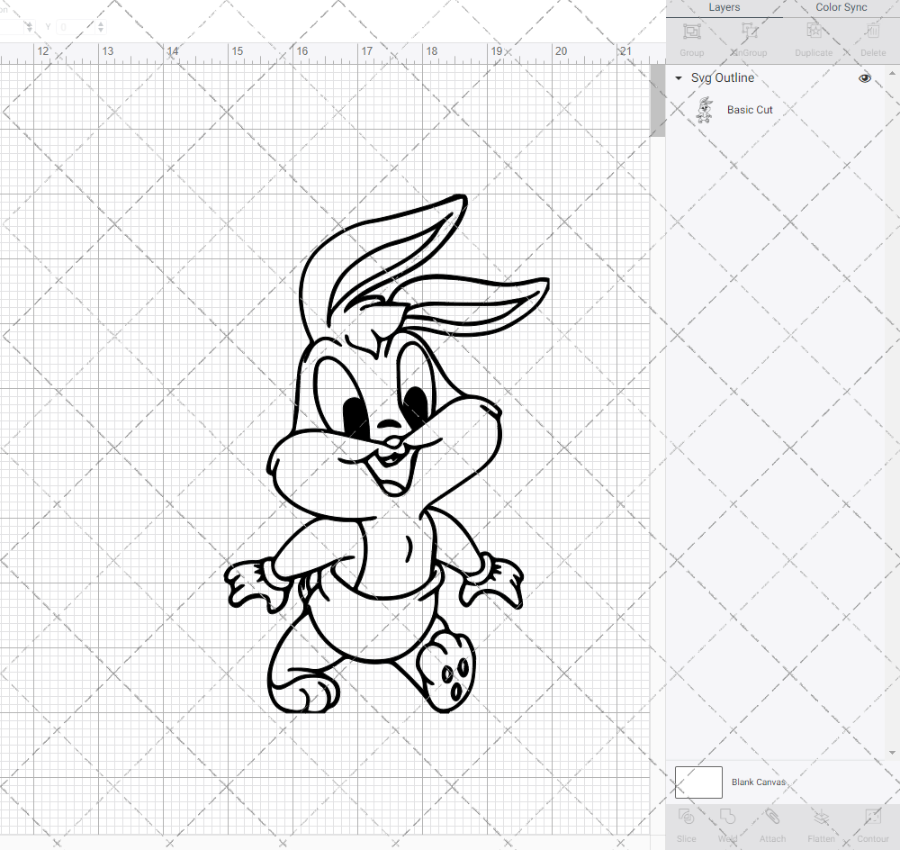 Bugs Bunny - Baby Looney Tunes 002, Svg, Dxf, Eps, Png - SvgShopArt