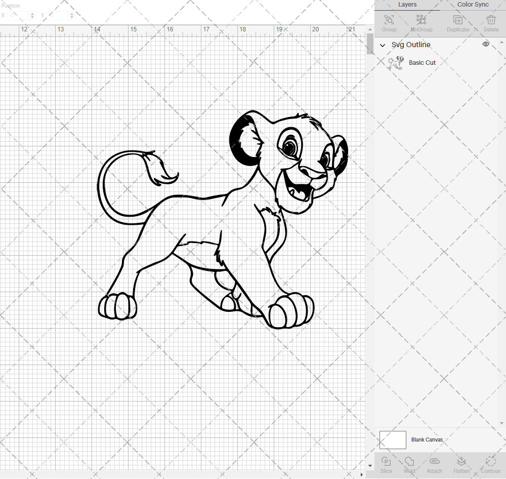 Young Simba - The Lion King, Svg, Dxf, Eps, Png - SvgShopArt