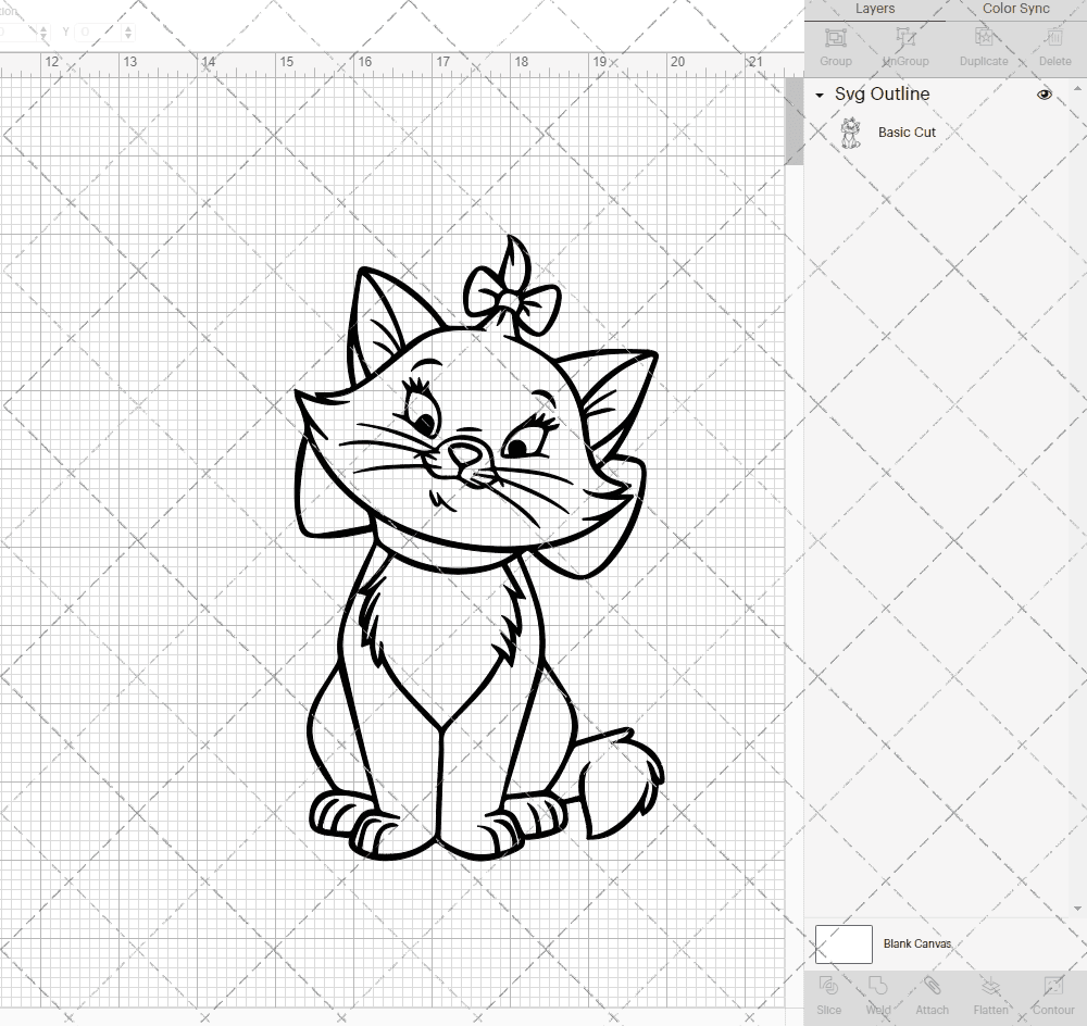 Marie - The Aristocats 004, Svg, Dxf, Eps, Png - SvgShopArt