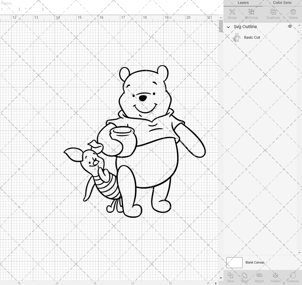 Winnie and Piglet - Winnie The Pooh, Svg, Dxf, Eps, Png - SvgShopArt