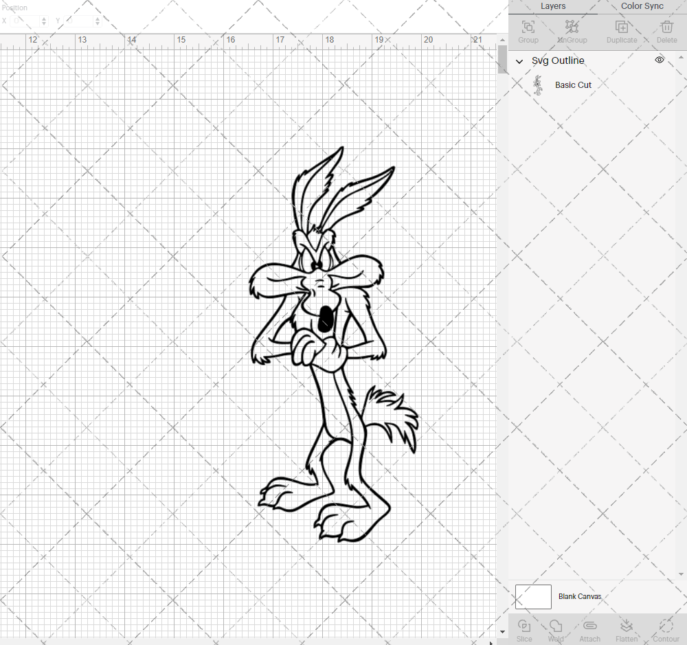 Wile E. Coyote - Looney Tunes, Svg, Dxf, Eps, Png - SvgShopArt