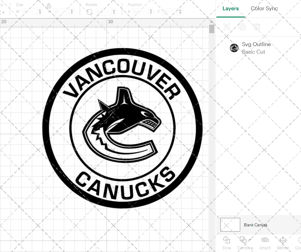 Vancouver Canucks Circle 2019 004, Svg, Dxf, Eps, Png - SvgShopArt