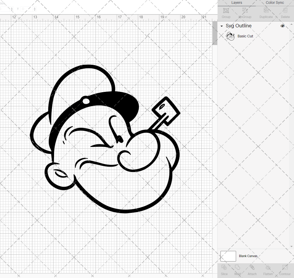 Popeye the Sailor Man 004, Svg, Dxf, Eps, Png - SvgShopArt