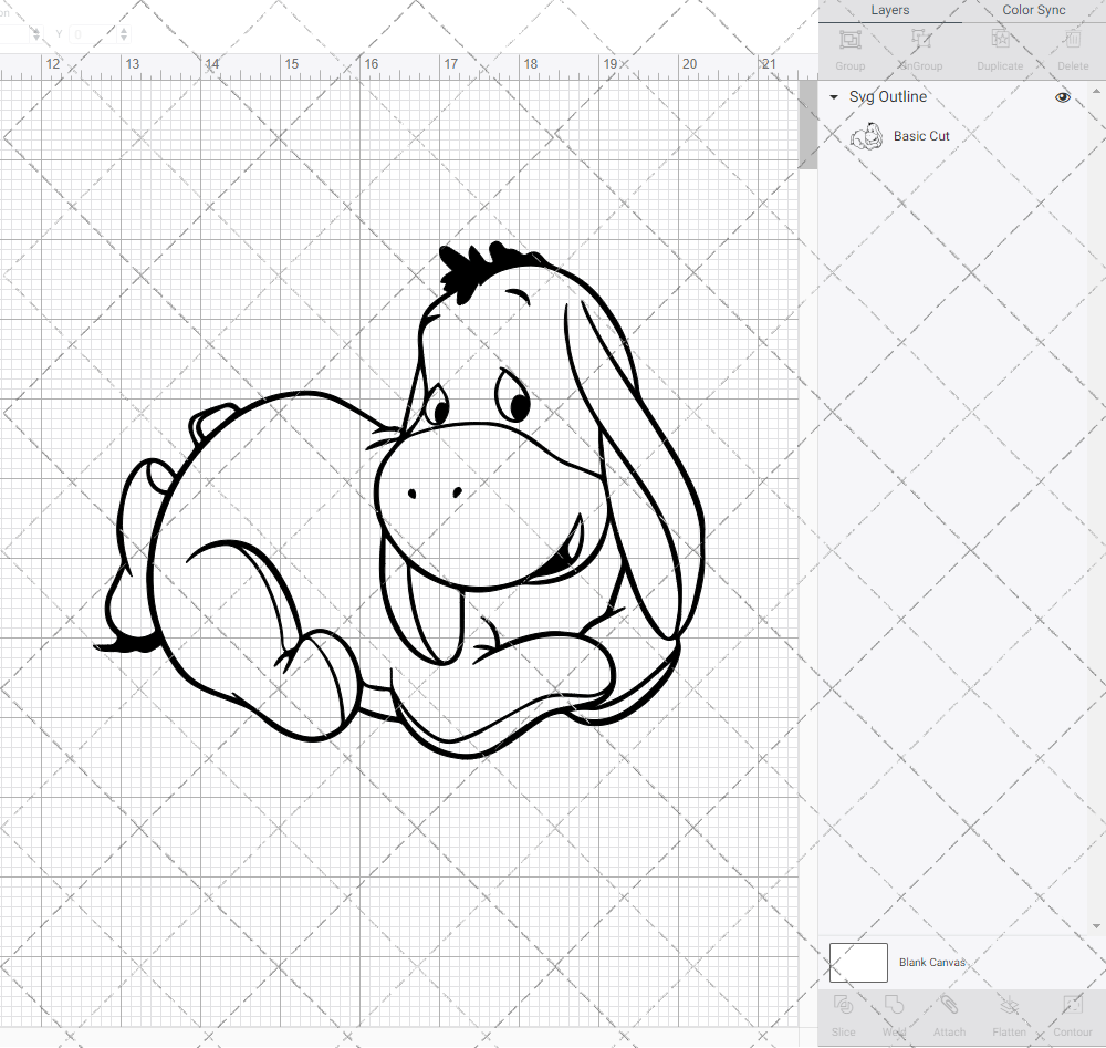 Baby Eeyore - Winnie The Pooh 003, Svg, Dxf, Eps, Png - SvgShopArt