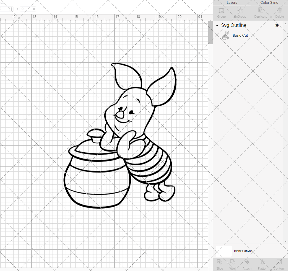 Piglet - Winnie The Pooh 003, Svg, Dxf, Eps, Png - SvgShopArt