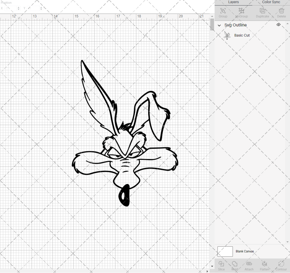 Wile E. Coyote - Looney Tunes 002, Svg, Dxf, Eps, Png - SvgShopArt