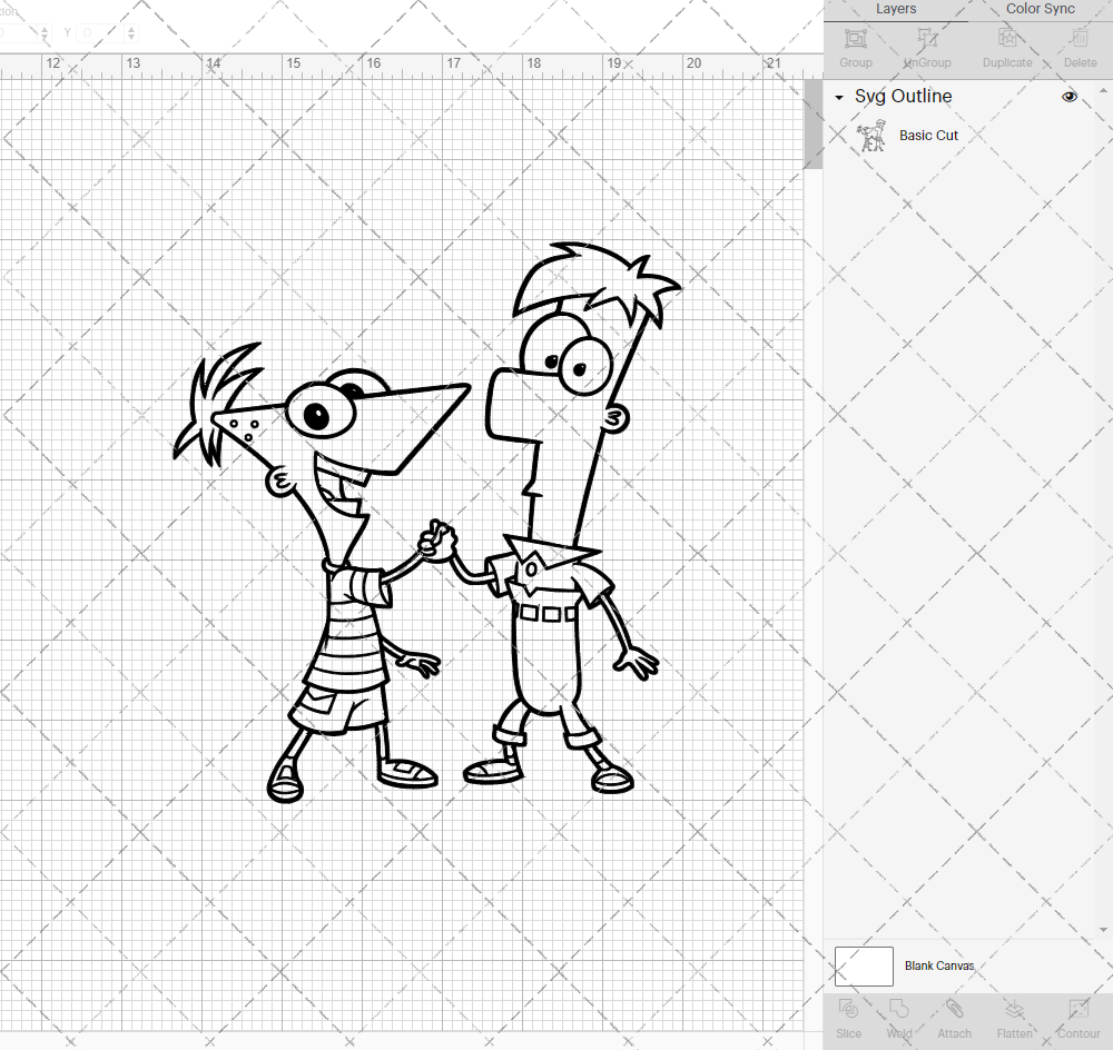 Phineas and Ferb, Svg, Dxf, Eps, Png - SvgShopArt