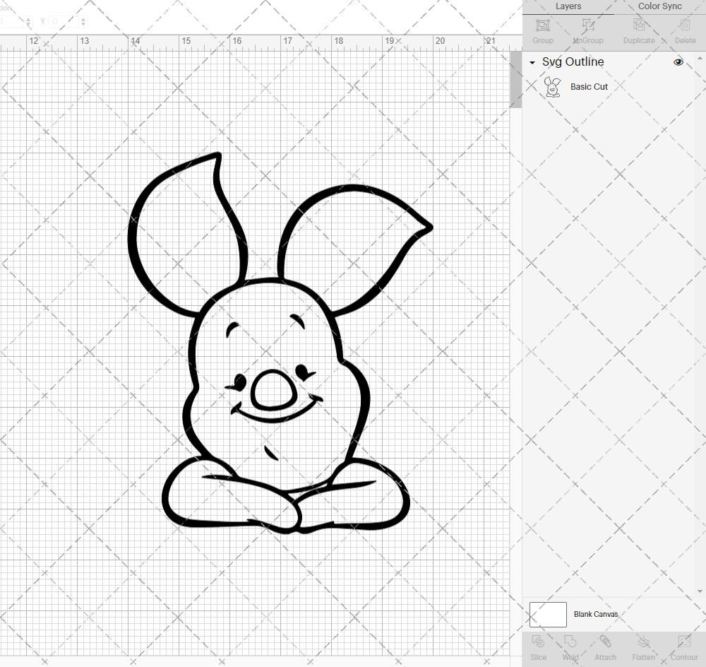 Piglet - Winnie The Pooh 005, Svg, Dxf, Eps, Png - SvgShopArt