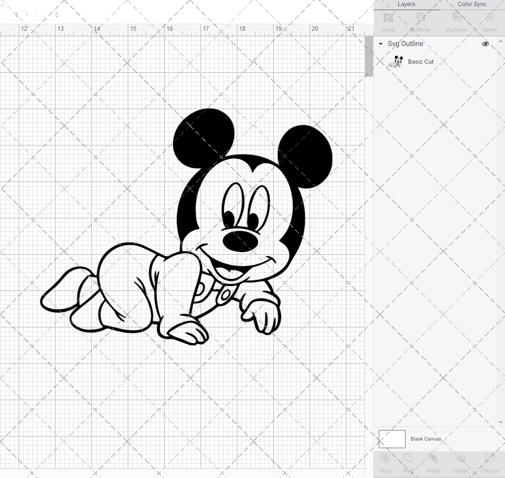 Baby Mickey Mouse 002, Svg, Dxf, Eps, Png - SvgShopArt