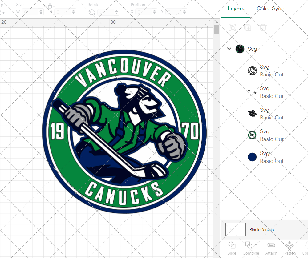 Vancouver Canucks Circle 2007, Svg, Dxf, Eps, Png - SvgShopArt