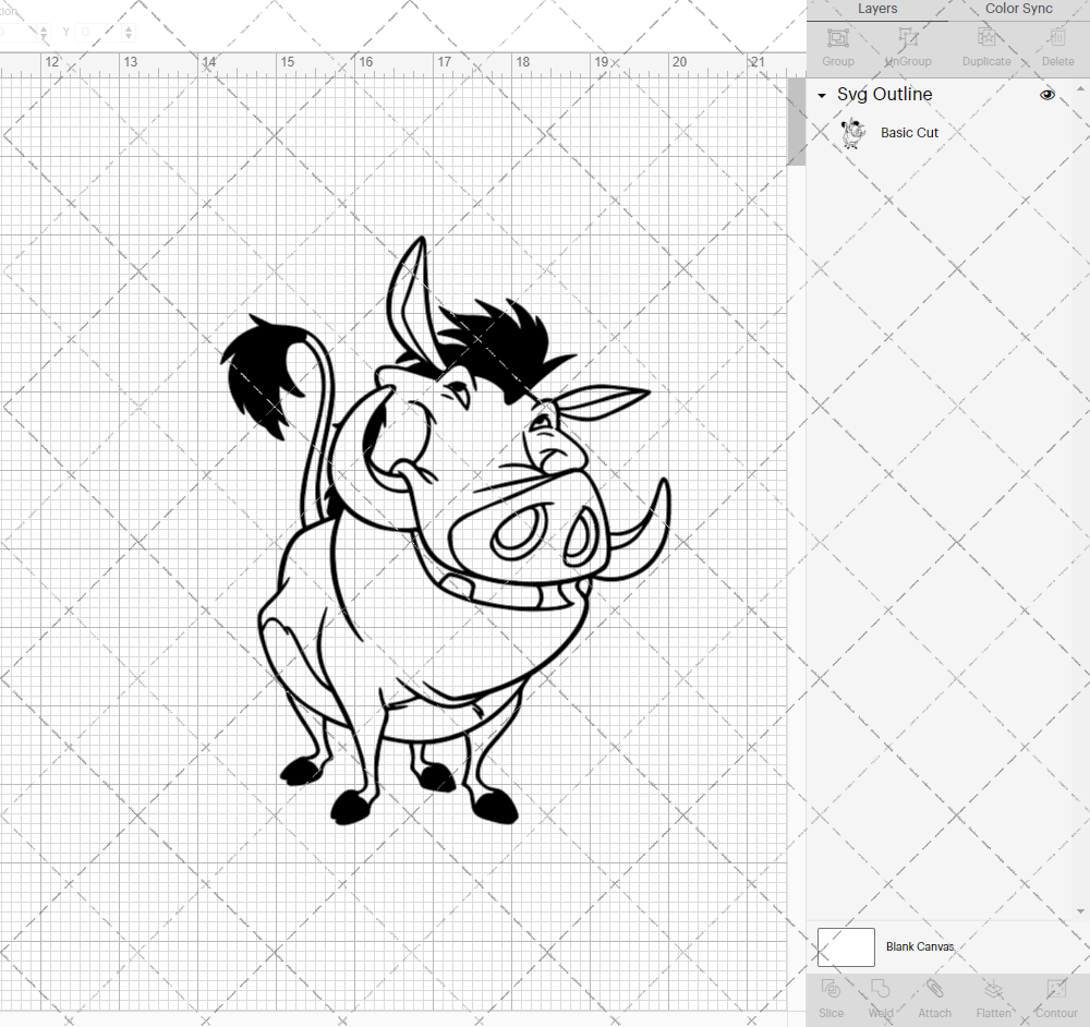 Pumbaa - The Lion King, Svg, Dxf, Eps, Png - SvgShopArt